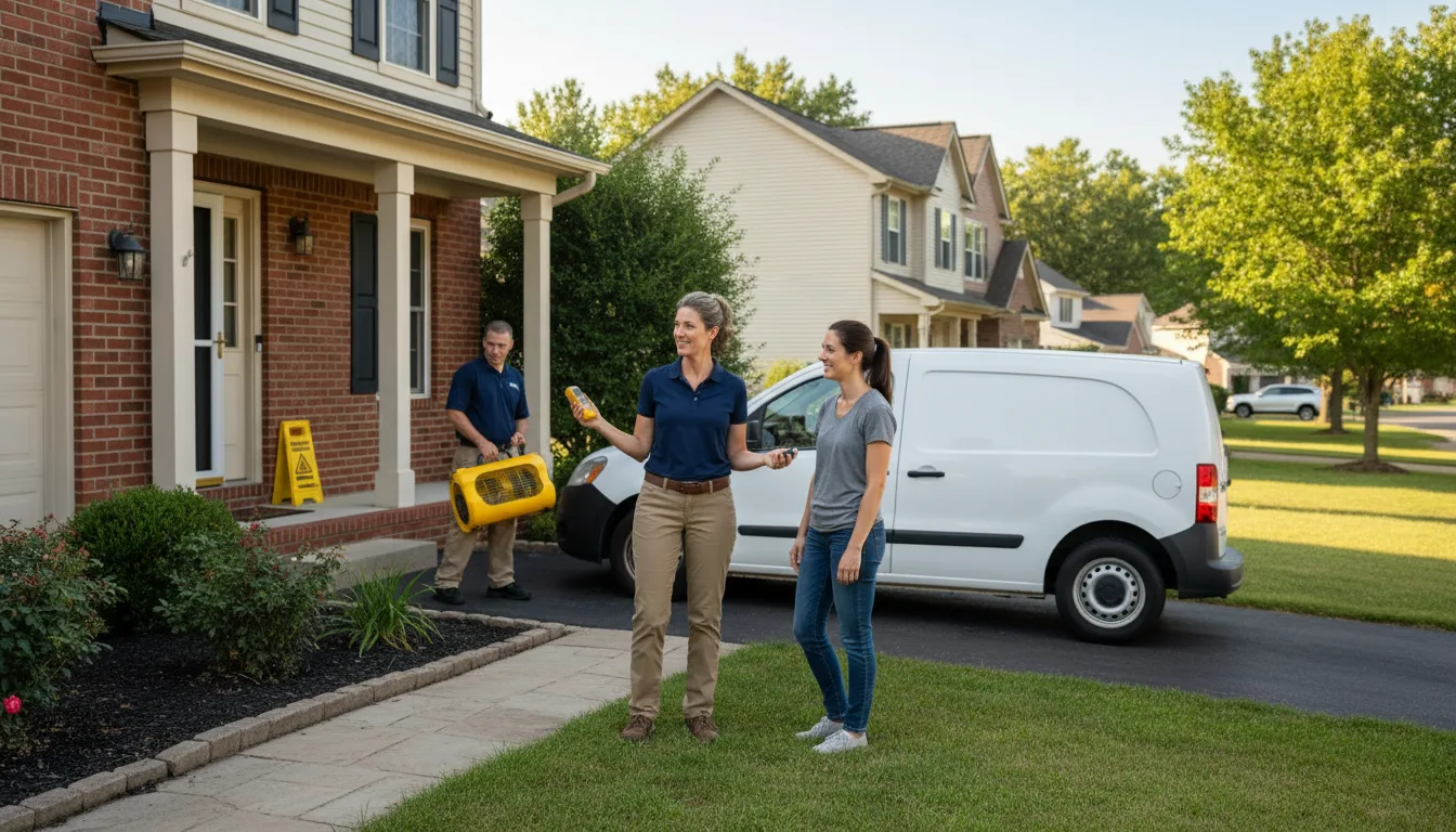 Residential water damage restoration in Palestine, WV